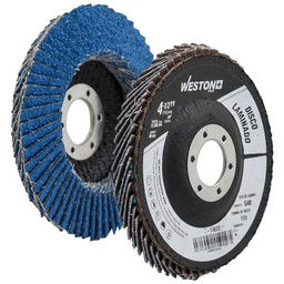 [Z-13622] DISCO LAMINADO ZIRCONIO 4-1/2" G40 WP AZUL (Precio x pieza - Empaque c/10 pzas)