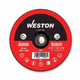 [Z-20164] DISCO D/DESBASTE P/ALUMINIO 7" x 1/4"(6.35) x 7/8" F27 (Emp. c/5 Pzas - Precio x Pza)