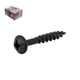 [ZL-18016] PIJA P/MADERA CAB. T/QDREX PUNTA RANURADA NEGRA #8 x 1-1/4" (Precio x Caja a Granel c/6000piezas)