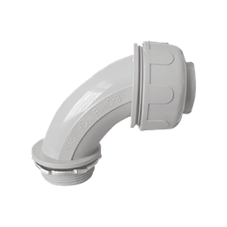 [9530800] CONECTOR CURVO P/TUBO FLEXIBLE  NO METALICO 1/2"