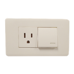 [8840906] APAGADOR Y CONTACTO CON PLACA MARFIL 36 mm 10 A  250 V