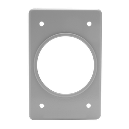[8800415] PLACA DE ALUMINIO GRIS PARA RECEPTACULO SENCILLO 40mm