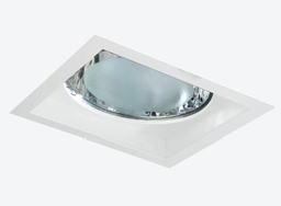 [A1F-0S9S0-G-B4-01] CARCASA DE EMPOTRAR VR CUADRADO PARA 2 LAMPARAS PLC 26W BLANCO