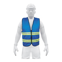 [15416] Chaleco de seguridad azul alta visibilidad con cierre
