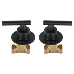 [46779] Juego llaves empotrar roscables, palanca negro, Tubig