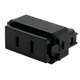 [47606] Contacto sencillo, 2polos, sin tierra, linea Italiana,negro