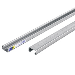 [47759] Perfil unicanal solido de 3 m, 4 x 2 cm, calibre 16, Volteck