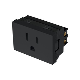 [47881] Contacto aterrizado negro de 1.5 modulos, linea Lisboa