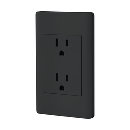 [47902] Placa armada negra contacto duplex 3 modulos, Lisboa