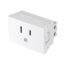 [47948] Contacto aterrizado blanco de 1.5 modulos, linea Lisboa