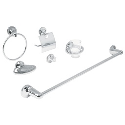 [49395] Juego de 6 accesorios para baño metalicos, Foset Aqua