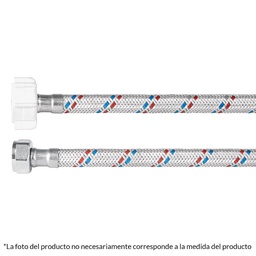 [49594] Manguera p/WC, aluminio, 1/2'x7/8' plast/metal, 60 cm, Basic