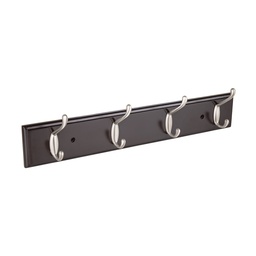 [49624] Perchero para pared con 4 ganchos satinados, Hermex