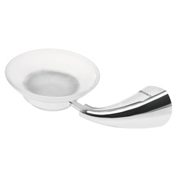 [49636] Jabonera metalica con plato de vidrio, Foset Aero