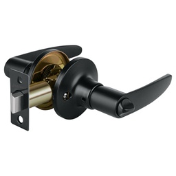 [49853] Cerradura de manija 'Turin' p/baño, negro, cilindro laton