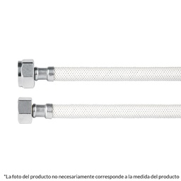 [45314] Manguera p/WC, vinilo blanco, 1/2' x 7/8', 50 cm, Foset