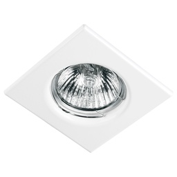 [45566] Luminario cuadrado blanco spot fijo, lampara no incluida