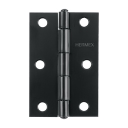 [45636] Bisagra rectangular 3' negra, Hermex