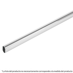 [45897] Tubo ovalado para closet, 2.4 m, acero cromado, Hermex