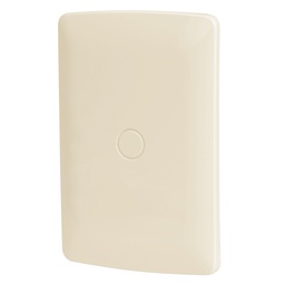 [46144] Placa de ABS ciega, linea Italiana, color marfil, Volteck