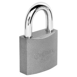 [43318] Candado de hierro 38 mm gancho corto en blister, Hermex