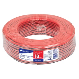 [46268] Rollo de 100 m de cable polarizado bicolor p/bocina 18 AWG