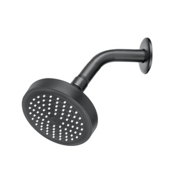 [48422] Regadera redonda 4-1/4' brazo y chapeton, negro, Basic