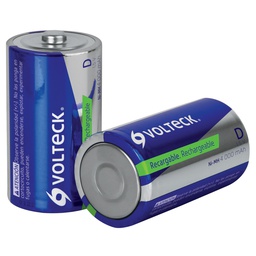 [47206] Blister con 2 pilas D recargables larga duracion, 4000 mAh
