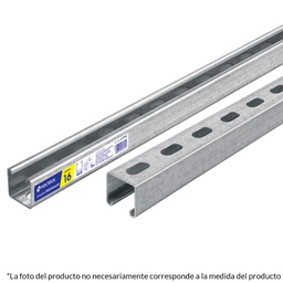 [47766] Perfil unicanal perforado de 3 m, 4 x 4 cm, cal. 14, Volteck