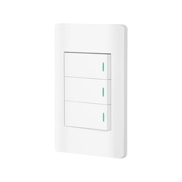 [47957] Placa armada blanca 2 interruptores 1 de 3 vias 1 mod, Lisbo