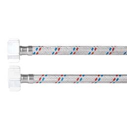 [49768] Manguera p/WC, aluminio, 1/2'x7/8' plast/plast, 35 cm, Basic