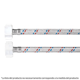 [49769] Manguera p/WC, aluminio, 1/2'x7/8' plast/plast, 50 cm, Basic