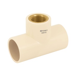 [48916] Tee reducida hembra de CPVC 1' x 1' x 1/2' inserto laton