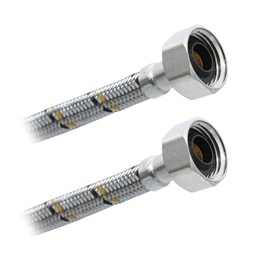 [CF100] Conector Flexible Para Lav - Freg 1/2"FIP x 1/2"FIP x 100cm. Aluminio Plomacy (CF100)