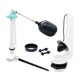 [2707] Herraje WC Euro-Tec 10" Palanca Cromada y Esponjoso Tornillos Tropicalizados  (2707)