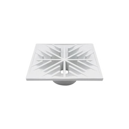 [9684] Coladera Cuadrada Blanca #2 (9684)