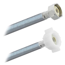 [3944] FamaFlex Poliacero Para Sanitario 7/8" FIP x 7/8" AM x 55cm.-22"  (3944)