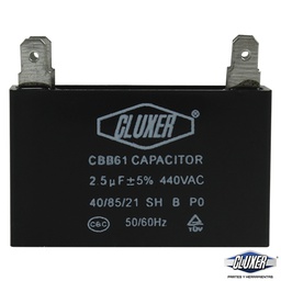 [CXCP44025] 1 Capacitor De Ventilador 2.5mf Dual 440-370vac +-5% 50/60hz
