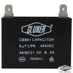 [CXCP4406] 1 Capacitor De Ventilador 6mf, Dual 440-370vac +-5%, 50/60hz