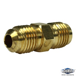[CXU3838] 1 Niple Union Flare De Bronce 3/8 X 3/8 Pulgadas, Cluxer