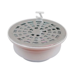 [47PRB] RESUMIDERO REDONDO EN BOLSA DE PP C/REJ.CROMO P/TUBO 2-4"