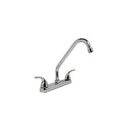 [8RG] MEZCLADORA FREG.CROMO CUERPO BCE.CUB.Y PICO AC.INOX.MAN.GEMINIS