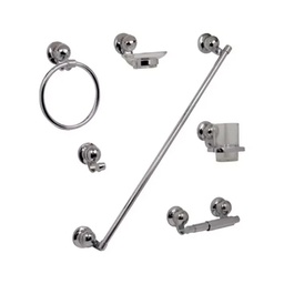 [J23CC] JUEGO ACCESORIOS P/BA�O CROMO ( RUMANIA )