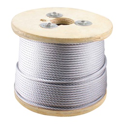 [B-020-1] CABLE DE ACERO GALVANIZADO 7X19 1/8" ROLLO 500M