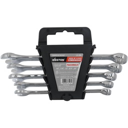 [LC-205] JUEGO DE LLAVES COMBINADAS CrV PULIDO ESPEJO FRACCIONALES 5 PZS 3/8" - 5/8"