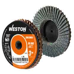 [MF-13102] MINI DISCO LAMINADO D/CAMBIO RAPIDO 3" TIPO R ZIRCONIA G060 (Precio x Pieza – Bolsa c/10 pzs)