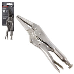 [PP-0095] PINZA DE PRESION PUNTA LARGA C/CORTA CABLE 6'' (6LN) (CAJA C/6 PZAS - PRECIO X PIEZA)