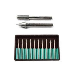 [SA-290-0010] PUNTAS DIAMANTE JUEGO 10 PCS. 1/8